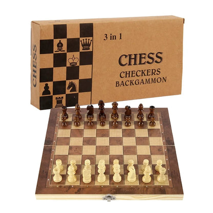 Portable Folding Wooden Chess Game Board