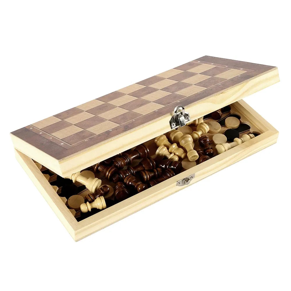 Portable Folding Wooden Chess Game Board