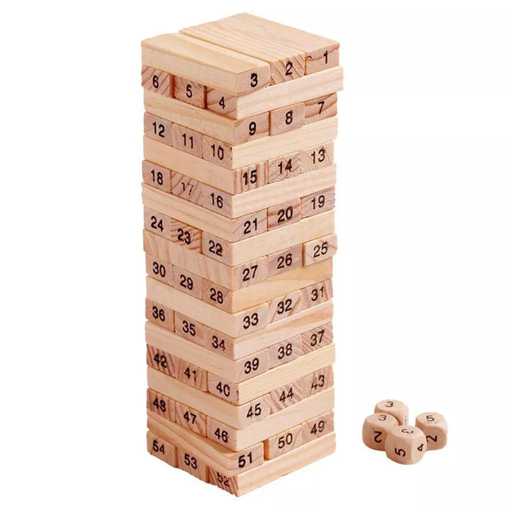 Log-Coloured Digital Children's Stacked Building Blocks