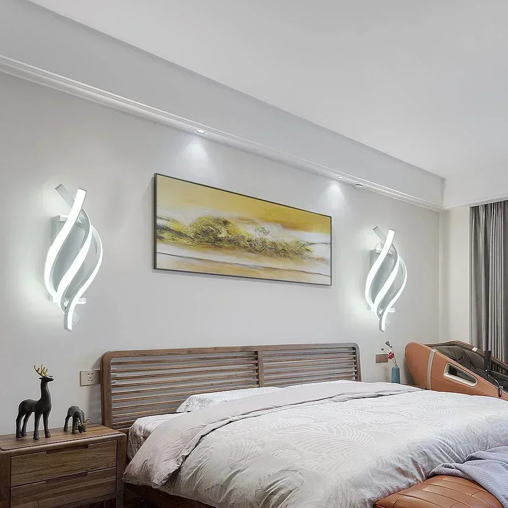 Modern LED Wall Light Curved Design