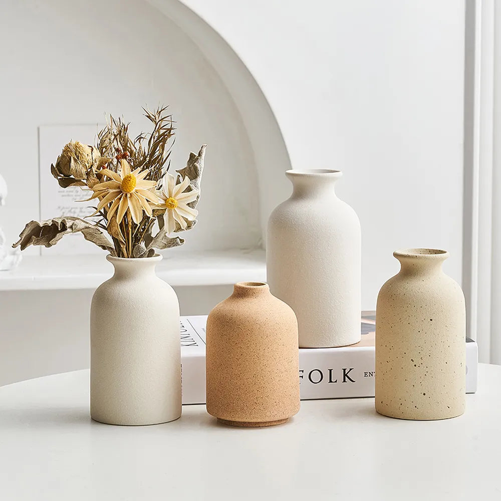 Simple Frosted Ceramic Nordic Vase