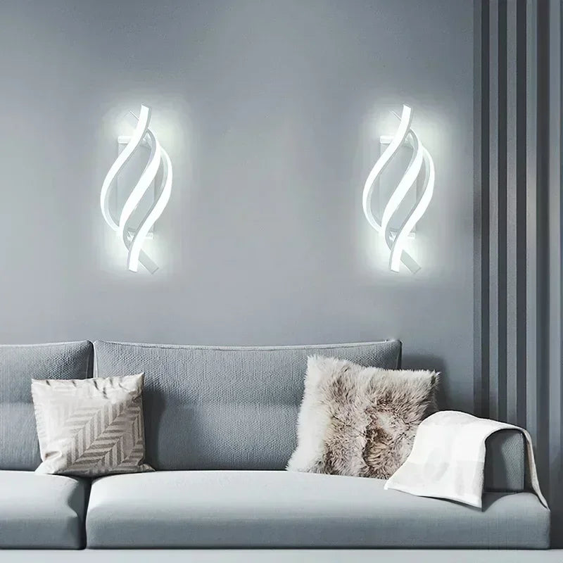 Modern LED Wall Light Curved Design