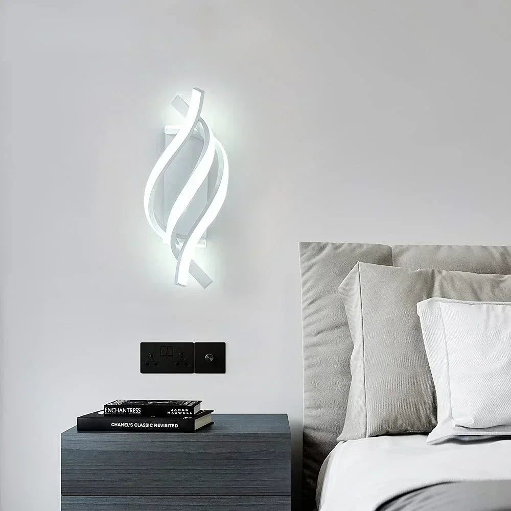 Modern LED Wall Light Curved Design