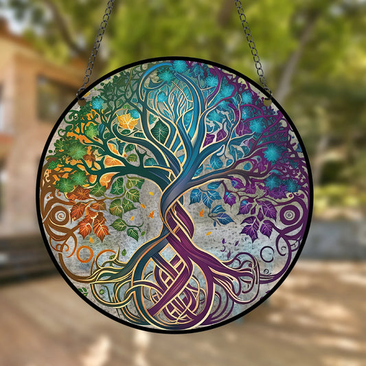 Glass Pattern Tree of Life Decor