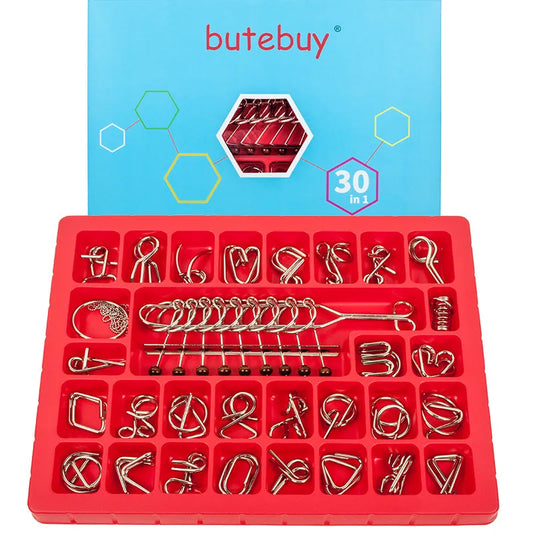 Metal IQ Mind Brain Teaser Puzzles Set