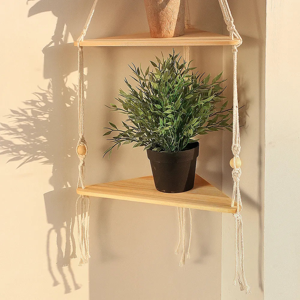 Floating Shelves Wood Stand