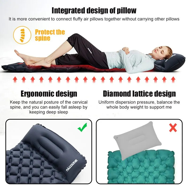 Outdoor Camping Inflatable Mattress Sleeping Pad